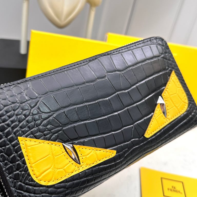 () [Original] Fendi Fendi  [Model] 666095 small wallet [Size] 19-10-2.5cm [Color] black high-end quality (original single authentic) [Material] Fendi counter purchases classic  original imported   cowhide  authentic impo