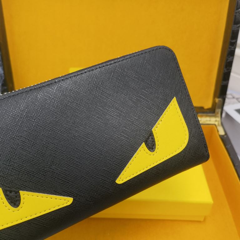 () [Original] Fendi  [Model] 666096 small wallet [Size] 19-10-2.5cm [Color] black high-end quality (original authentic) [Material] Fendi counter purchases classic  the original imported   cowhide  authentic imported YKK 