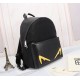 Brand FENDI FendiModel No. Yellow F Backpack (Large)Item No. 668568Color blackMaterial waterproof nylon fabric   ultra-thousand leatherSize 343814cm   Fendi fendi counter new cloth with microfiber leather backpack  fendi