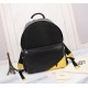 Brand FENDIModel No. Bottom corner yellow backpack (large)Item No. 668568Color blackMaterial waterproof nylon fabric   ultra-thousand leatherSize 343814cm   Fendi fendi counter new cloth with microfiber leather backpack 