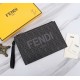 Brand FENDIModel No. Organ PVC Gray Silk Screen ClutchItem No. 168568Color blackSize 30202Material imported nappa leather   double letters PVC  FENDI pouch Fendi handbag   super explosive models come to pull, double lett