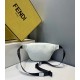 F's white lychee bag with small front pocket, can be used as a chest bag or waist bag, adjustable strap length, zipper closure, spacious insidesize opening 28cm.15.6.13cm