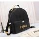 Brand FENDIModel Monogrammed BackpackItem No. 668568Color blackMaterial waterproof nylonSize 343814cm (Large)    Fendi fendi counter new cloth with microfiber leather backpack   fendi small monster backpack upgrade model