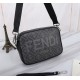 Brand FENDIModel No. PVC Gray Silk Screen Camera BagColor BlackSize 23165Material imported nappa cowhide   double letters PVC  FENDI pouch Fendi men's bag   super explosive models come to pull, head layer nappa cowhide h