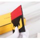 Brand FENDIStyle Cross Stripe Black, Red and Yellow Sticker Card CaseItem No. 2020568Color black   orange redMaterial imported cross grain cowhide leatherSize 10.59FENDI short clip card bag Introduction the latest spring