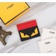 Brand FENDIStyle Cross Stripe Black, Red and Yellow Sticker Card CaseItem No. 2020568Color black   orange redMaterial imported cross grain cowhide leatherSize 10.59FENDI short clip card bag Introduction the latest spring