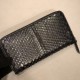 BLACK SNAKE Snakeskin CRAYONS Wrap-around zippered wallet with crotch-access compartment, zippered pocket, 8 card slots and 1 flat flap pocket.19cm