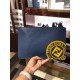 Cool [Delight] Soft Feel Leather Envelope Clutch #3D Silkscreen Double F Logo, Minimalist Style. 30-20cm