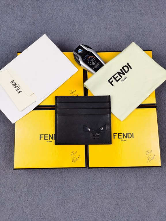 Brand FENDIStyle Eagle Eye Card CaseItem No. 2020568Color BlackMaterial imported nappa cowhide leatherSize 10.59FENDI short clip card bag Introduction 20 years of spring and summer of the latest handbag, using the first 