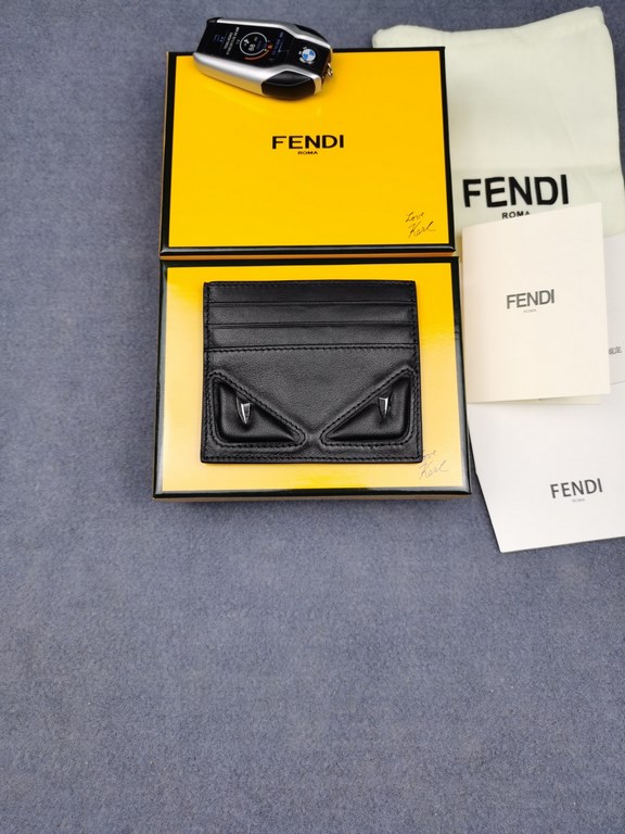 Brand FENDIStyle Black Eye Card CaseItem No. 2020568Color BlackMaterial imported nappa cowhide leatherSize 10.59FENDI short clip card bag Introduction 20 years of spring and summer of the latest handbag, using the first 