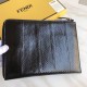 Full snakeskin clutch bag with inlaid BAG BUGS eye shape decorative detail, top zipper and crotch-access interior, 26cm, 30cm