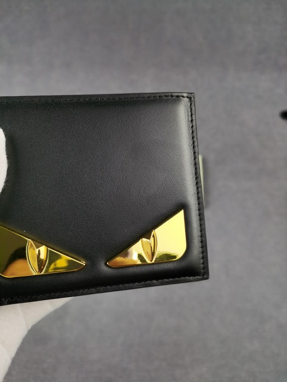 Brand FENDIStyle Gold clipItem No. 968568Color black golden ironSize 129.52Material large surface with imported first layer of Napa cowhide, lining with black sheepskin, feel delicateFENDI short clip wallet Introduction 