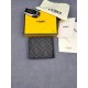 Brand FENDIStyle PVC yellow clipItem No. 968568Color GreySize 129.52Material Imported head layer Napa cowhide   double letters PVC, black sheepskin lining, delicate feelFENDI short clip wallet Introduction 20 years of sp