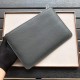 Cool [Delightful] Soft Feel Leather Envelope Clutch Gray #3D Silkscreen Double F Logo, Minimalist Style. 30-20cm