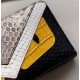 Snakeskin CRAYONS wrap-around zippered wallet with crotch-access compartment, zippered pocket, 8 card slots and 1 flat flap pocket.19cm