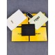 Brand FENDIStyle Stitched Yellow Sticker Card CaseItem No. 2020568Color black   stone pattern yellowMaterial first layer imported Lychee grain cowhide leatherSize 10.59FENDI short clip card bag Introduction 20 years of s