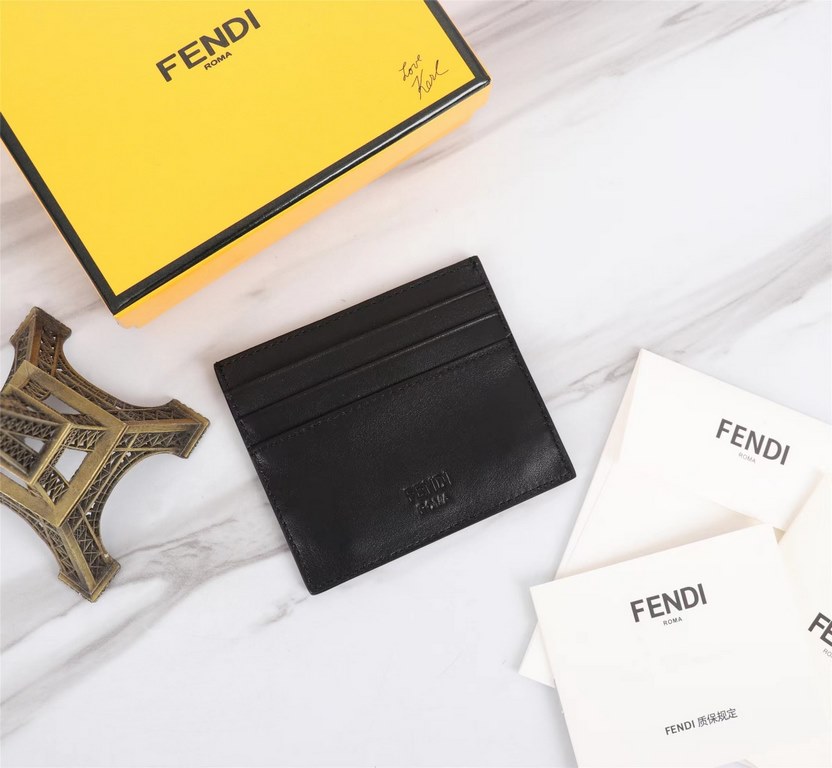 Brand FENDIStyle Black Eye Card CaseItem No. 2020568Color BlackMaterial imported nappa cowhide leatherSize 10.59FENDI short clip card bag Introduction the latest spring and summer card bag, using the first layer of impor