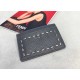 FENDI Card Case 0199 , studded on both sides, holds 3 cards on one side and one card across. (Box gift bag)