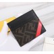 Brand FENDIStyle PVC Red Card CaseItem No. 2020568Color blackMaterial imported nappa leather   double letters PVCSize 10.59FENDI short clip card bag Introduction the latest spring and summer card bag, using the first lay