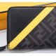 Brand FENDIModel No. PVC Yellow Single PullItem No. 868568Color GreySize 19.510.53Material imported head layer nappa cowhide   double letters PVC, lining with black sheepskin, delicate feelFENDI zipper wallet Introductio