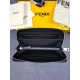 Brand FENDIDescription silkscreen single pullItem No. 868568Color black   brownSize 19.510.53Material imported head layer nappa cowhide leather, black sheepskin lining, delicate feelFENDI zipper wallet Introduction sprin