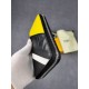 Brand FENDI FendiModel LitchiItem No. 868568Color black   lemon yellowSize 19.510.53Material large surface with imported first layer litchi grain cowhide   nappa cowhide, lining with yellow sheepskin, feel delicateFENDI 