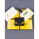 Brand FENDI FendiStyle Yellow F Card CaseItem No. 2020568Color black   lemon yellowMaterial imported nappa cowhide leatherSize 10.59FENDI short clip card bag Introduction 20 years of spring and summer of the latest handb