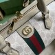 .   Comes with a full set of original green box packaging  Ophidia Collection GG Small Tote Bag. A classic of the House, GG Supreme canvas has become an iconic fabric in the world of Gucci design. The fabric has been fea