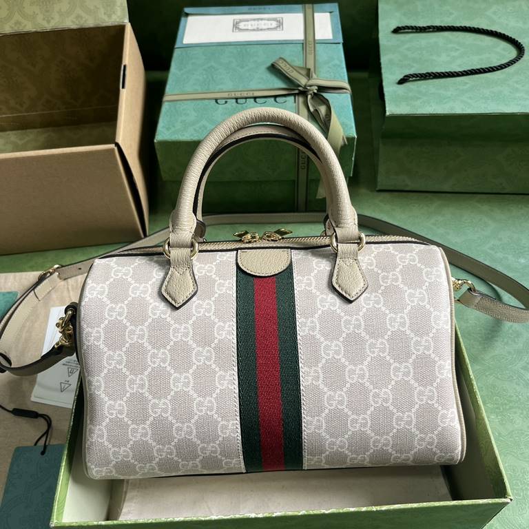 .   Comes with a full set of original green box packaging  Ophidia Collection GG Small Tote Bag. A classic of the House, GG Supreme canvas has become an iconic fabric in the world of Gucci design. The fabric has been fea