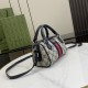 .   With full set of original green box packaging   [New] Ophidia Collection Mini Handbag. This Boston mini handbag is a dazzling addition to the Ophidia collection. Crafted in beige and blue GG Supreme canvas, it featur