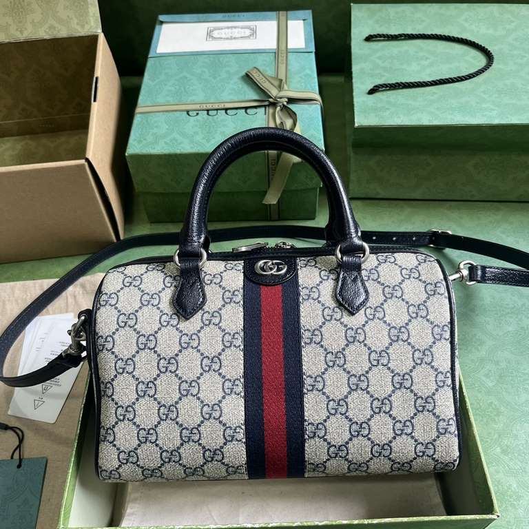 .   Comes with a full set of original green box packaging  Ophidia Collection GG Small Tote Bag. A classic of the House, GG Supreme canvas has become an iconic fabric in the world of Gucci design. The fabric has been fea