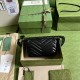 .   Comes with a full set of original green box packaging  GG  Marmont Chain Macaroon Collection Black Mini Handbag with Keychain can be used to attach this bag to another larger handbag. Featuring a rather structured so