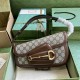 .   With a full set of original green box packaging  Gucci Horsebit 1955 collection small shoulder bag. The brand honors the 70th anniversary of the horsebit accessory with a fresh take on the iconic design and silhouett