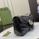 .   Comes with a full set of original green box packaging   GGG Marmont Collection Small Shoulder Backpack. Soft and padded, this GG Marmont shoulder bag is crafted from black patent GG Matelassé leather and embellished 