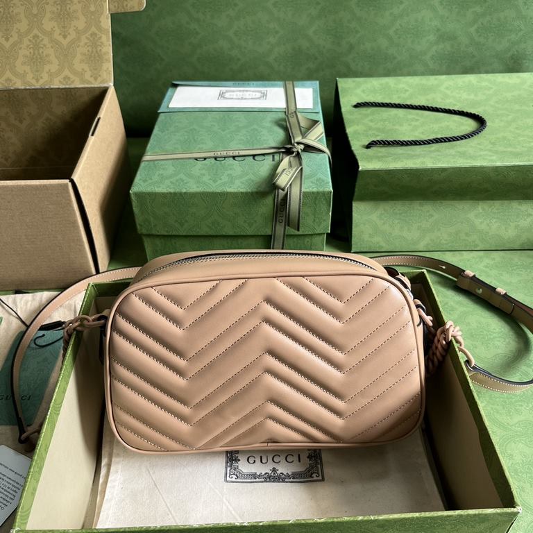 .  Packaged in a full set of original green boxes GG Marmont Collection Quilted Shoulder Backpack.The GGG Marmont collection embraces Gucci's modern approach to handbag design each season. This sturdy shoulder bag is cra