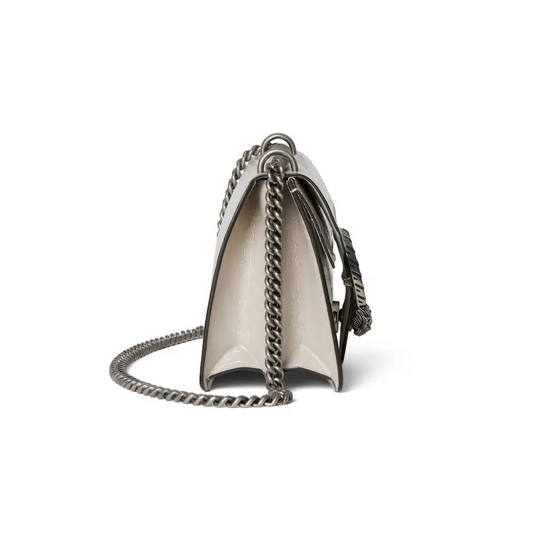 Dionysus Collection Medium Tote BagGucci's Creative Director Sabato de Sarno creates a new addition to the classic Dionysus collection. Crafted in sleek black patent leather, this handbag is a modern take on the classic 