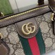 .   With full set of original green box packaging   [New] Ophidia Collection Mini Handbag. This Boston mini handbag is a dazzling addition to the Ophidia collection. Crafted in beige and brown GG Supreme canvas, it featu