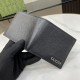 .   With a full set of original green box packaging   decorated with Gucci logo bifold wallet. The men's everyday accessory collection is made of classic black leather, and the Early Spring 2024 collection features the G