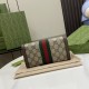 .   Comes with a full set of original green box packaging  Ophidia Collection GG Long Wallet. Introduced in the 1970s, the GG logo evolved from the early Gucci diamond diamond check pattern that began in the 1930s. This 