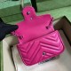 .   Comes with a full set of original green box packaging  GG  Marmont Chain Macaroon Collection Rose Mini Handbag with keychain can be used to tie this bag to another larger handbag. Featuring a rather structured soft s