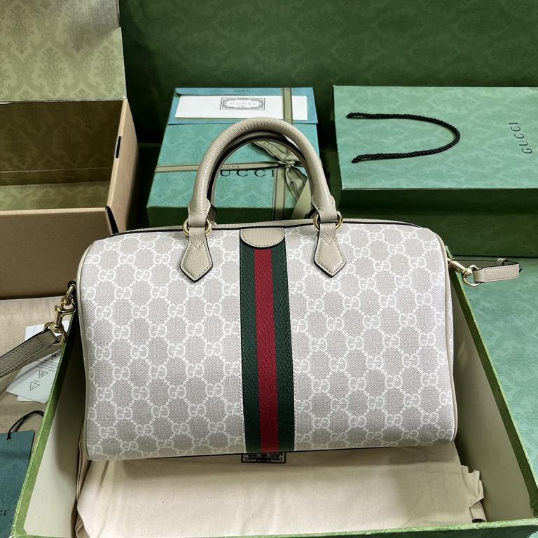 .   Comes with a full set of original green box packaging  Ophidia Collection GG Medium Tote Bag. A house classic, GG Supreme canvas has become an iconic fabric in the world of Gucci design. The fabric has been featured 