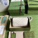 .   Comes with a full set of original green box packaging  GG  Marmont Chain Macaroon Collection White Mini Handbag with keychain can be used to tie this bag to another larger handbag. Featuring a rather structured soft 