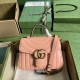 .   With full original green box packaging   GGG Marmont Collection Mini Tote. This GG Marmont mini tote has a soft and sturdy shape combined with an oversized flap design adorned with double G stylized hardware. Featuri