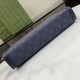 .   Packaged in the original green box   Ophidia GG Clutch Bag. The Ophidia collection is an eye-catching fusion of Gucci's heritage and contemporary design. Crafted in gray and blue GG Supreme canvas, the clutch is ador