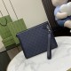 .   Packaged in the original green box   Ophidia GG Clutch Bag. The Ophidia collection is an eye-catching fusion of Gucci's heritage and contemporary design. Crafted in gray and blue GG Supreme canvas, the clutch is ador