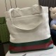 .  With a full set of original green gift bags [New] GG embossed detail canvas tote bag, this piece from Gucci's Lido collection is inspired by the Italian coast's summer flavor and beach clubs. Crafted in a casual silho