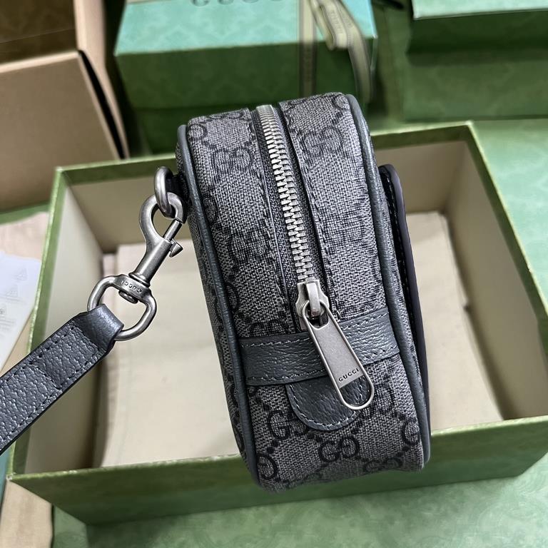 .   Packaged in the original green box   Ophidia GG Clutch Bag. The Ophidia collection blends the best of Gucci's heritage with modern design to create an eye-catching new piece. Crafted in gray and black GG Supreme canv