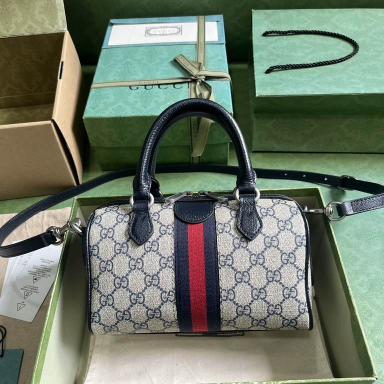 .   With a full set of original green box packaging  Ophidia Collection GG Mini Tote Bag. An iconic piece of the brand, GG Supreme canvas has become a signature fabric in the world of Gucci design. The fabric has been fe