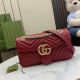 .   with a full set of original green box packaging   original leather [New] GG Marmont series quilted mini handbag. This GG Marmont series mini handbag is made of highly recognizable shape, neutral burgundy quilted V-sh