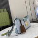 .   With full set of original green box packaging   [New] GG Padlock Collection Small Shoulder Backpack. Inspired by the origins of the brand's handmade luggage workshop, this small shoulder bag is crafted in gray-blue G